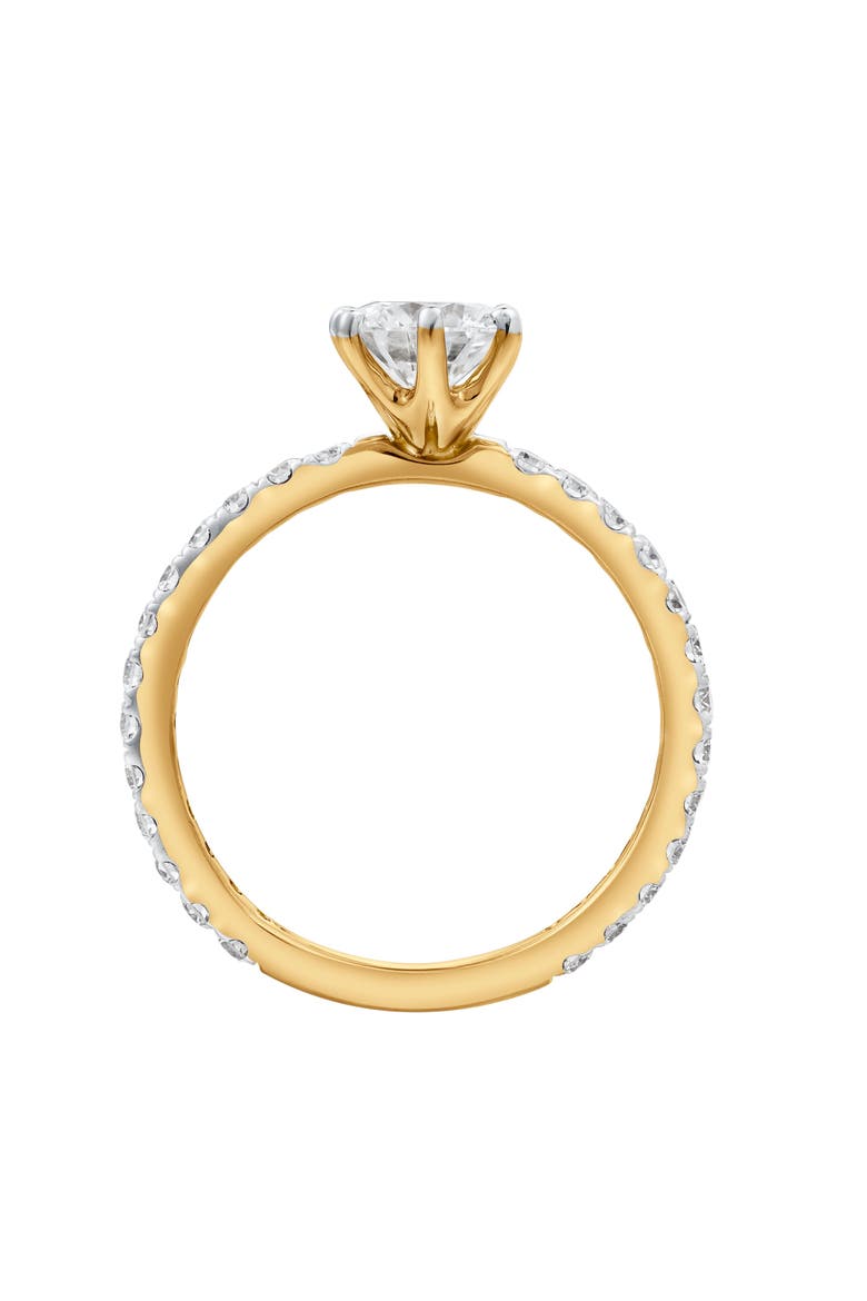 Freya 14K Yellow Gold Round Cut Lab Grown Diamond Engagement Ring - 1.25 ctw, Alternate, color, 14K Yellow Gold