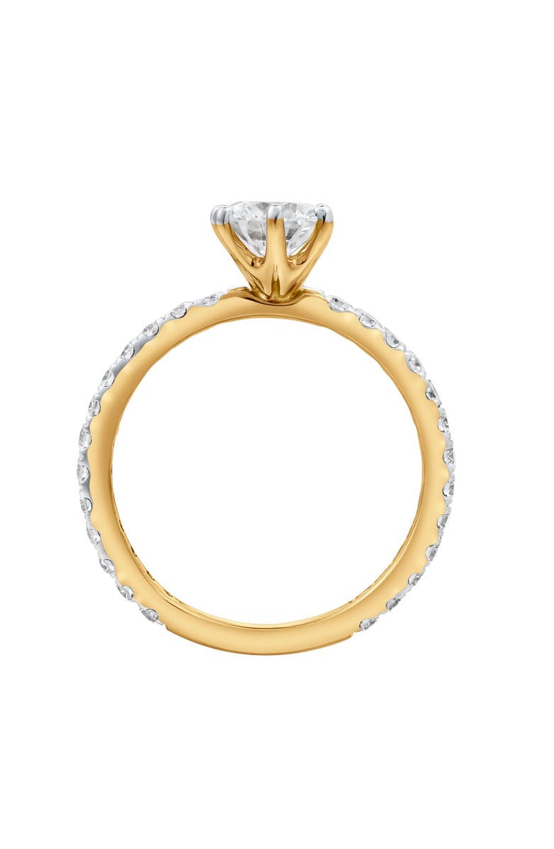 LuvMyJewelry Freya 14K Yellow Gold Round Cut Lab Grown Diamond Engagement Ring - 1.25 ctw, Alternate, color, 14K Yellow Gold