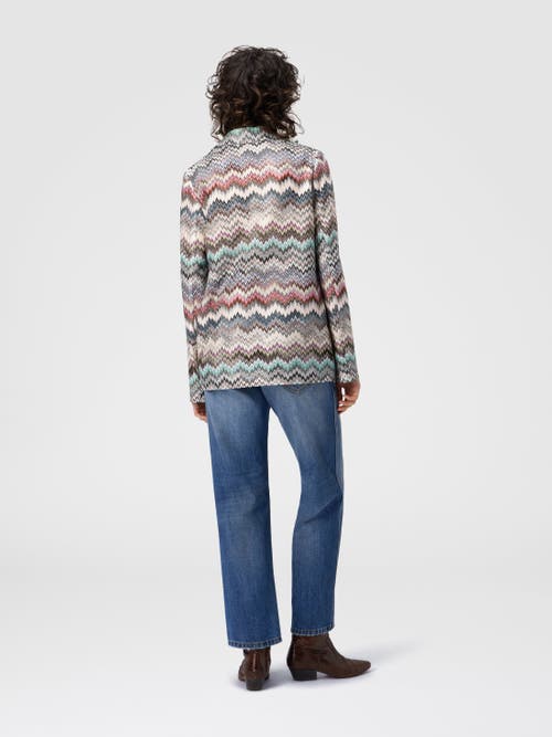 Missoni Single-breasted Blazer With Snake Pattern In Multi