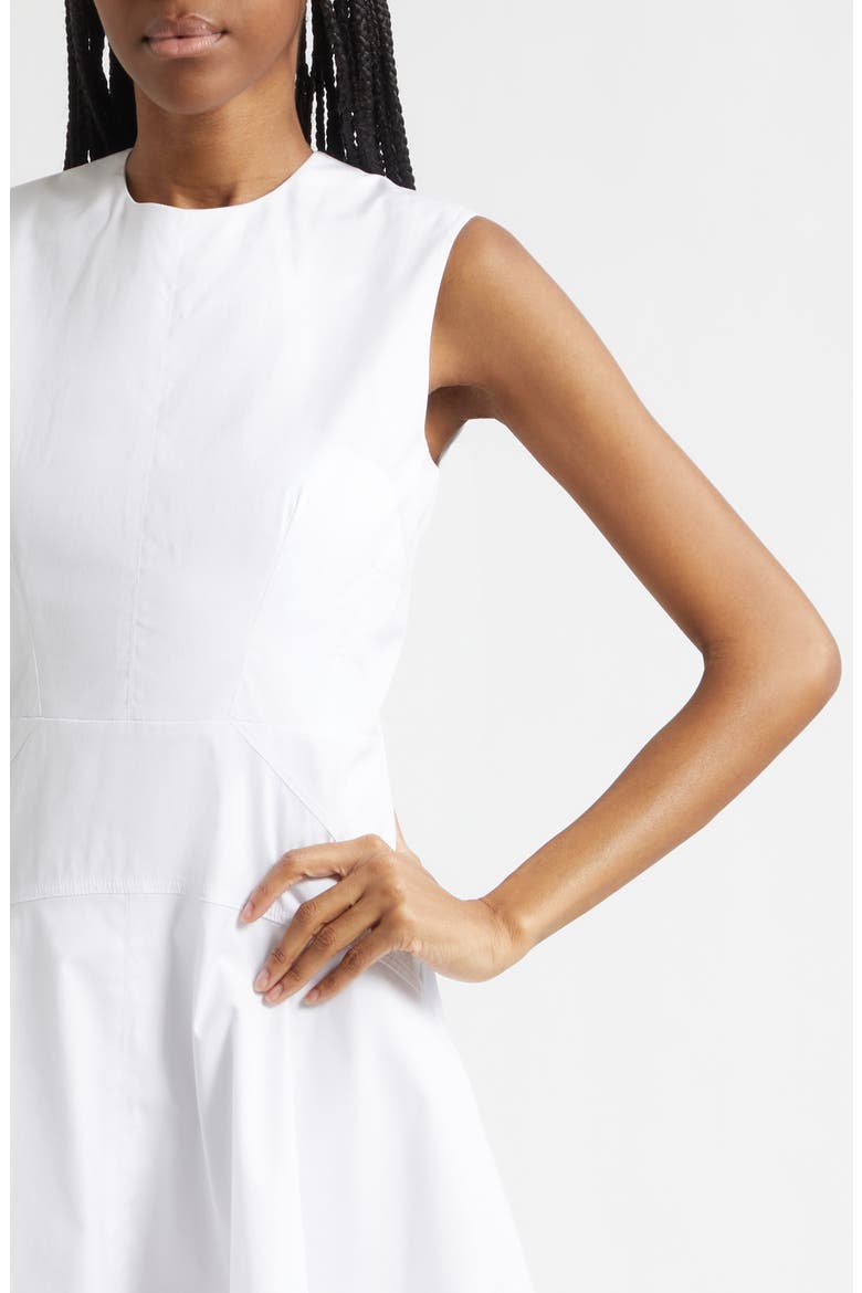 Karrigan Sleeveless Stretch Cotton Minidress, Alternate, color, WHITE