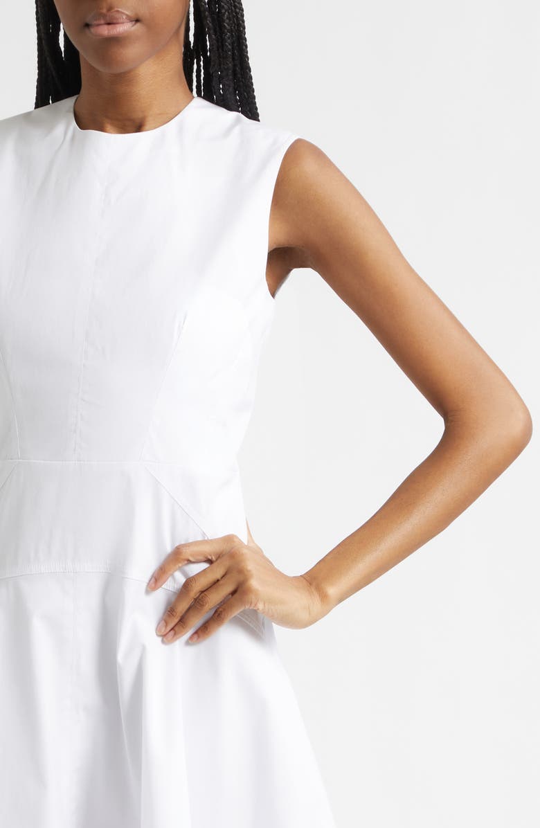 Veronica Beard Karrigan Sleeveless Stretch Cotton Minidress, Alternate, color, White