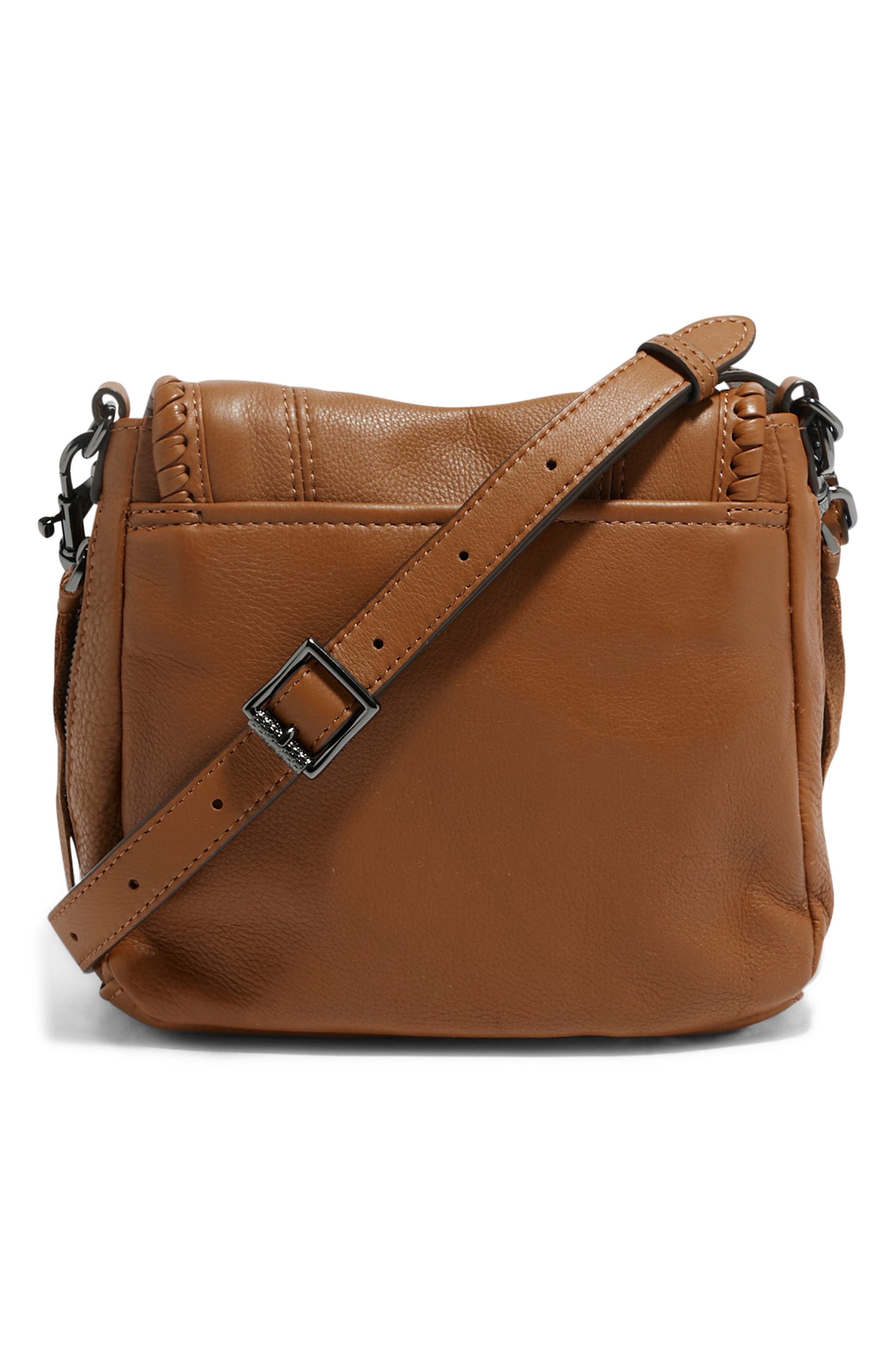 All for Love Leather Mini Crossbody Bag, Alternate, color, CHESTNUT