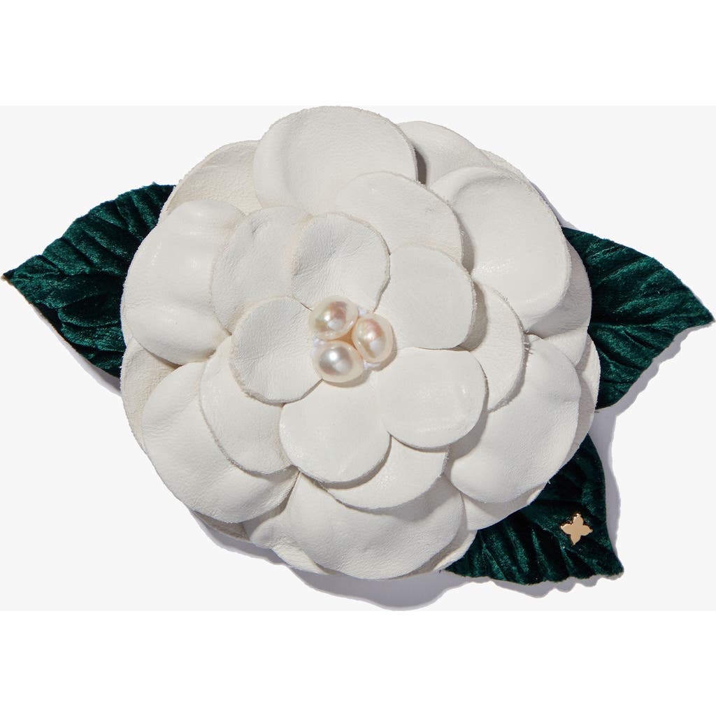 Helena Simon The Small White Gardenia Floral Brooch