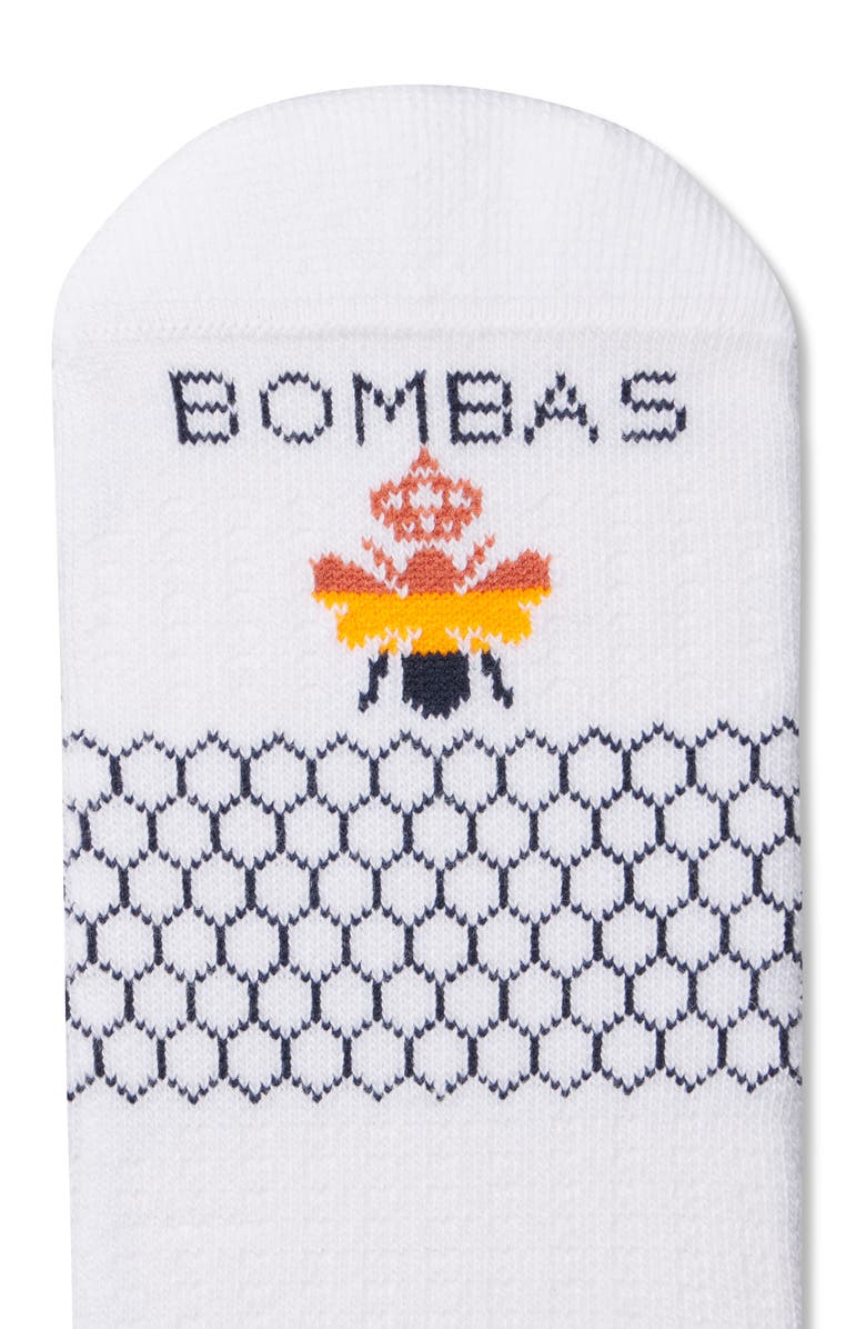 Bombas Marl Foot Bottom Golf Ankle Socks, Alternate, color, White / Dusk