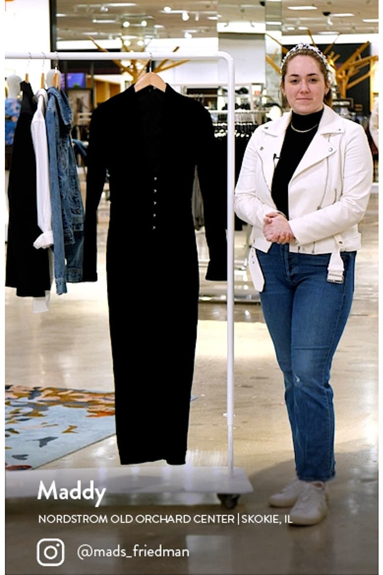 Arabella Plunge Neck Long Sleeve Velvet Corset Dress video