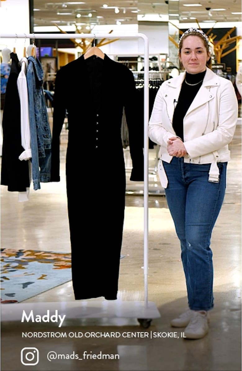 Arabella Plunge Neck Long Sleeve Velvet Corset Dress, sales video thumbnail