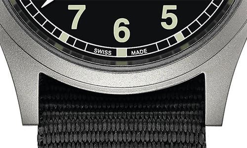 Hamilton Men's Swiss Khaki Field Black Textile Strap Watch 38mm In Black