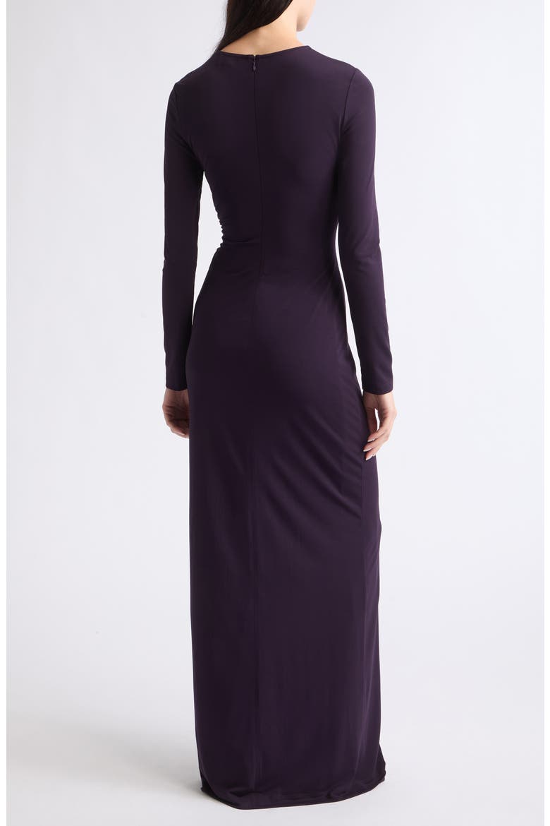 Jersey Long Sleeve Maxi Dress, Alternate, color, BLACKBERRY