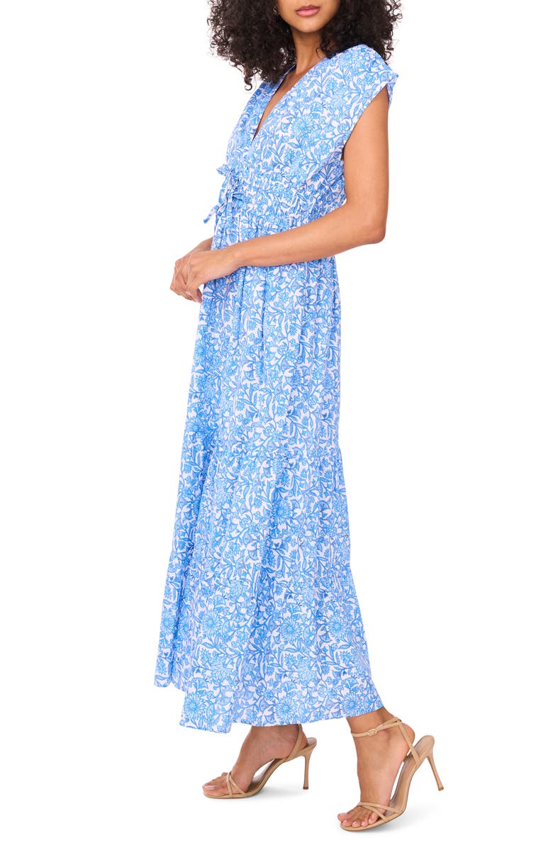 CeCe Cap Sleeve Bow Maxi Dress, Alternate, color,