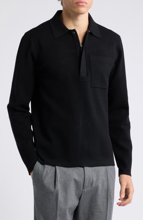 Gorbridge Long Sleeve Half Zip Performance Polo
