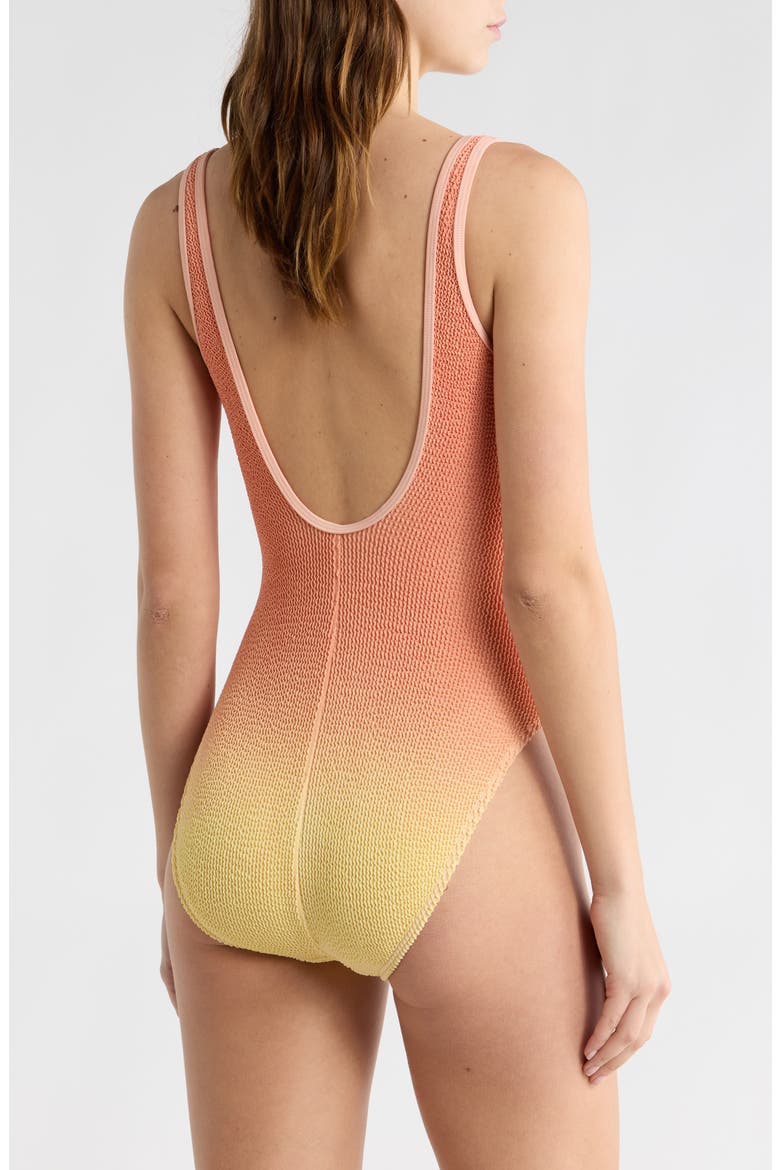 Ombré One-Piece Swimsuit, Alternate, color, PEACH RING