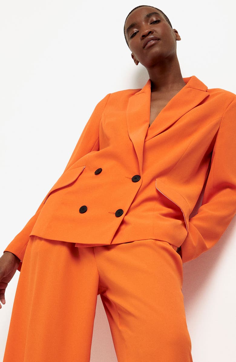 River Island Structured Double Breasted Blazer, Alternate, color, 