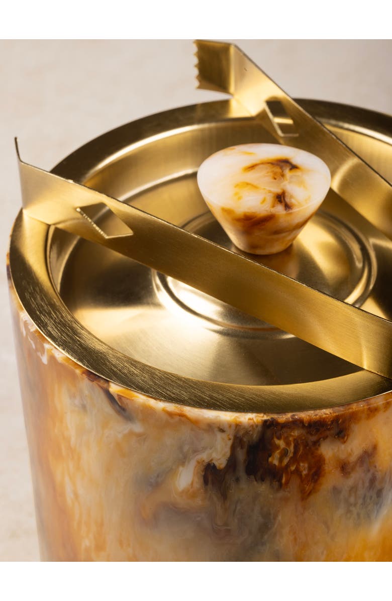 GAURI KOHLI Kampai Ice Bucket with Tongs, Alternate, color, 