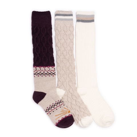 Women's 3 Pair Pack Microfiber Novelty Boot Socks