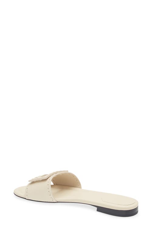 Fendi Signature Slide Sandal In White