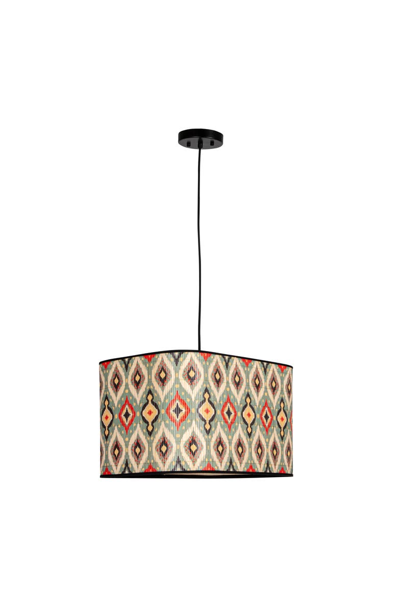 100 Watt Ikat Elegance Pendant Lamp, Main, color, Teal