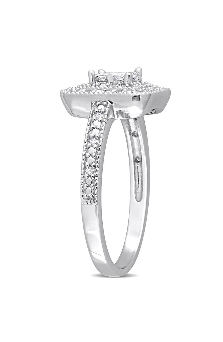 Julianna B. Diamond Double Halo Engagement Ring, Alternate, color, Sterling Silver