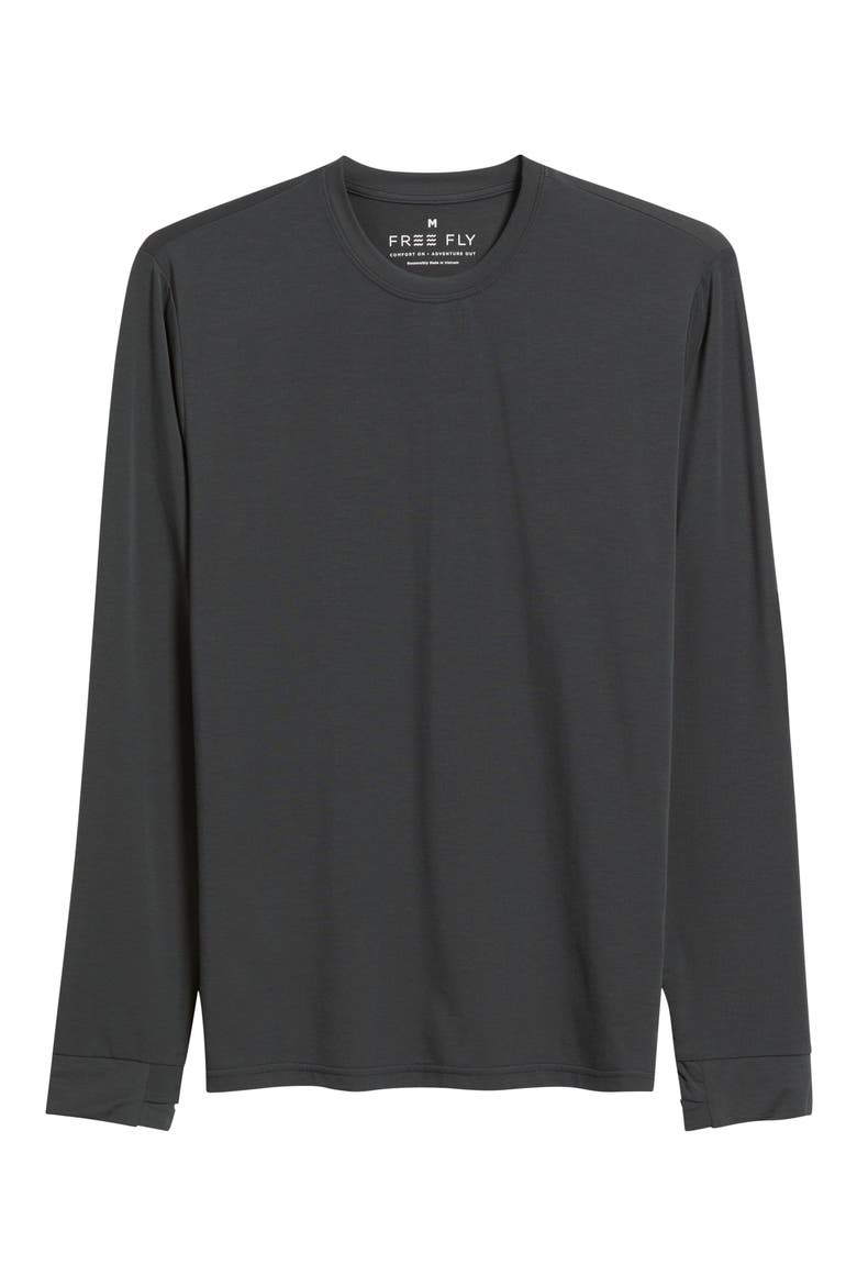 Elevate Long Sleeve Performance Top, Alternate, color, BLACK SAND