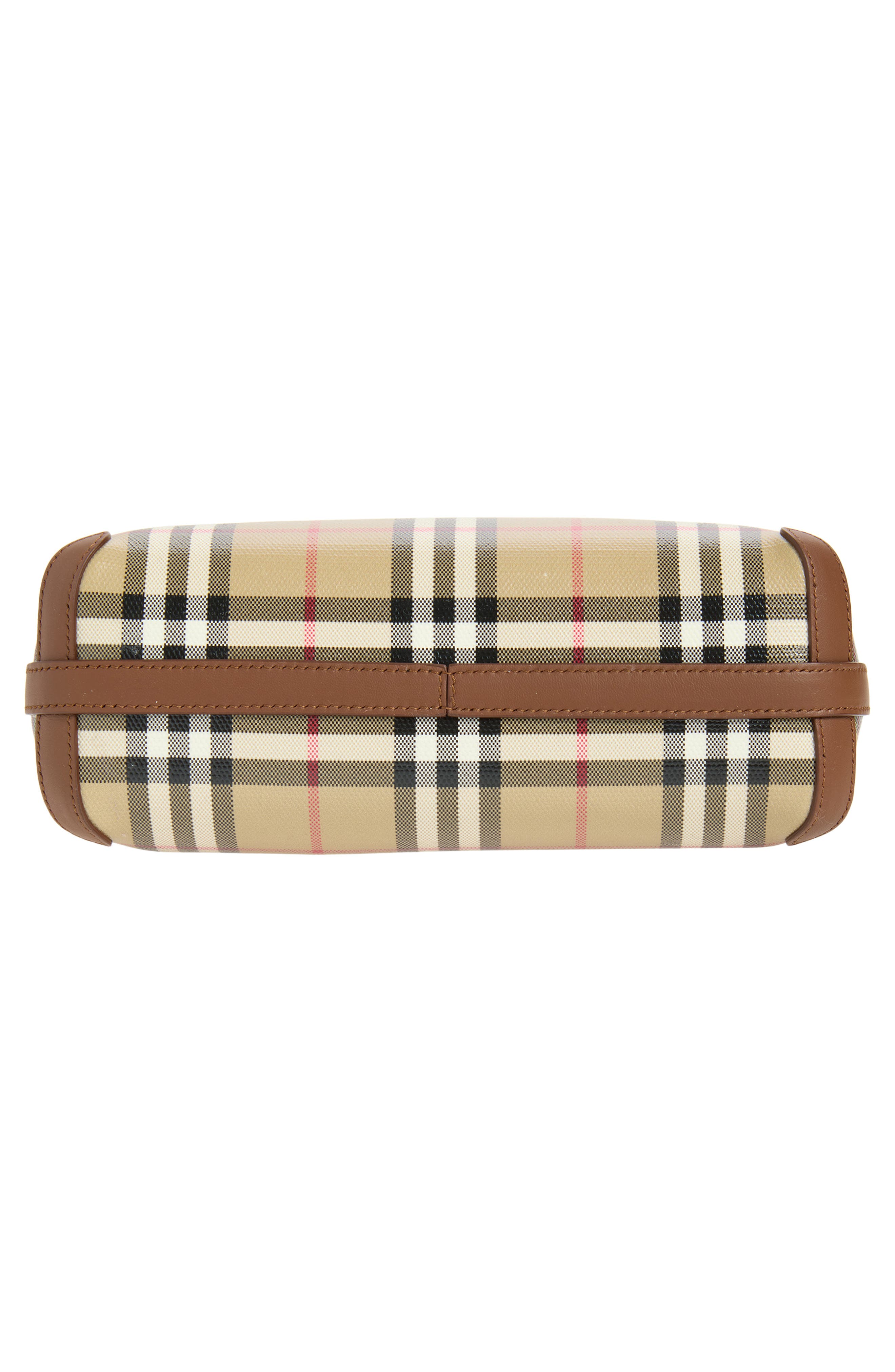 Mini Check Coated Canvas Shoulder Bag, Alternate, color, ARCHIVE BEIGE
