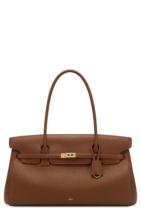 Large Yara Faux Leather Shoulder Bag