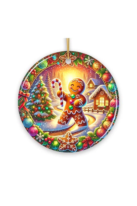Gingerbread Man Christmas Village Ornament - Version 1