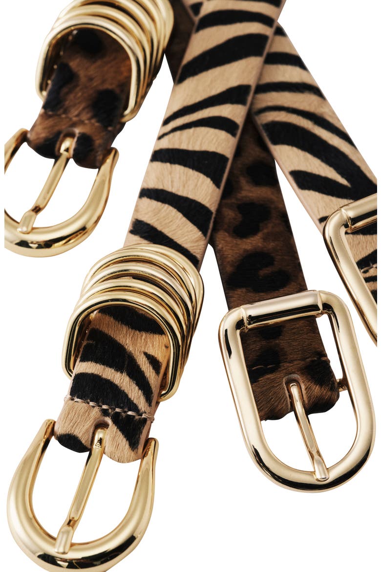 Mija Zebra Calfhair Belt, Alternate, color, NEUTRAL ZEBRA