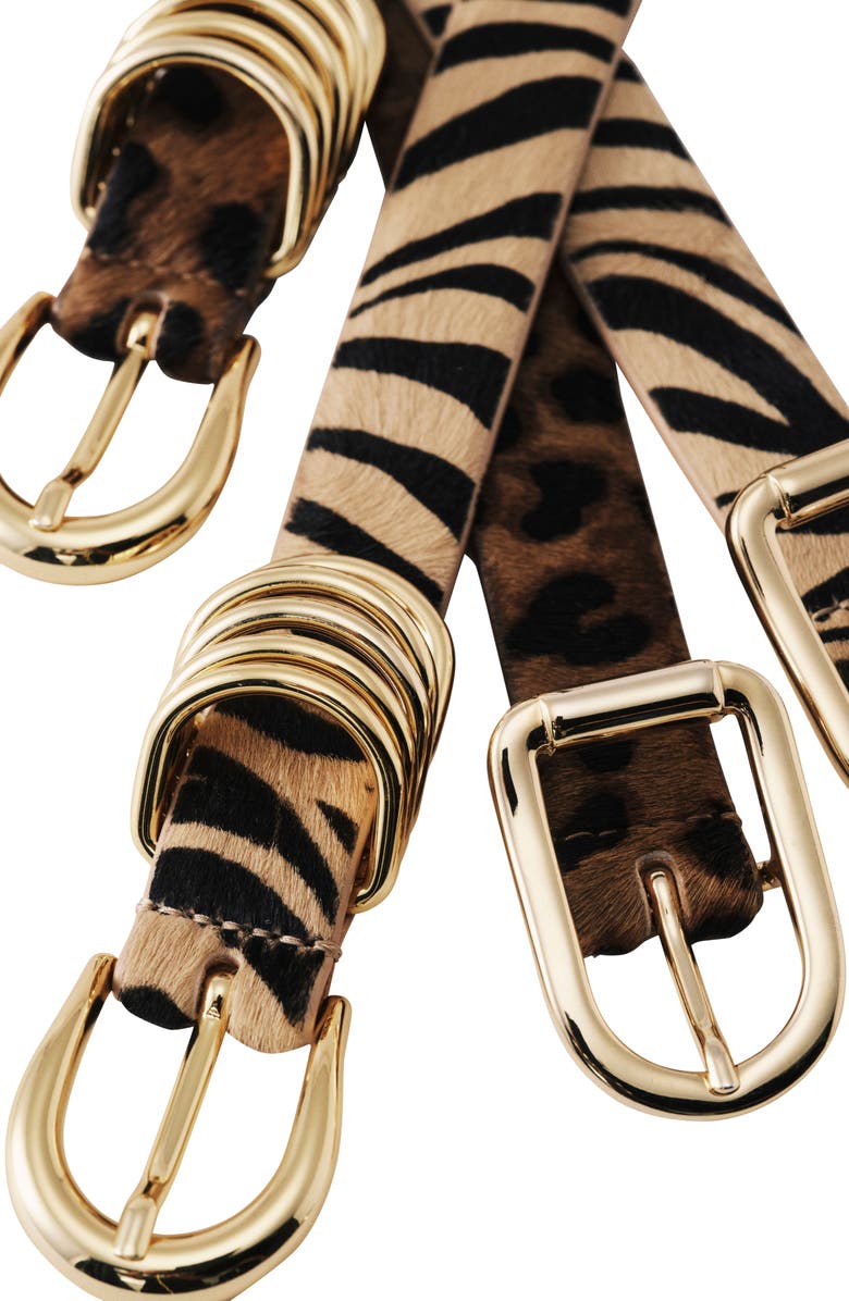 Déhanche Mija Zebra Calfhair Belt, Alternate, color, Neutral Zebra