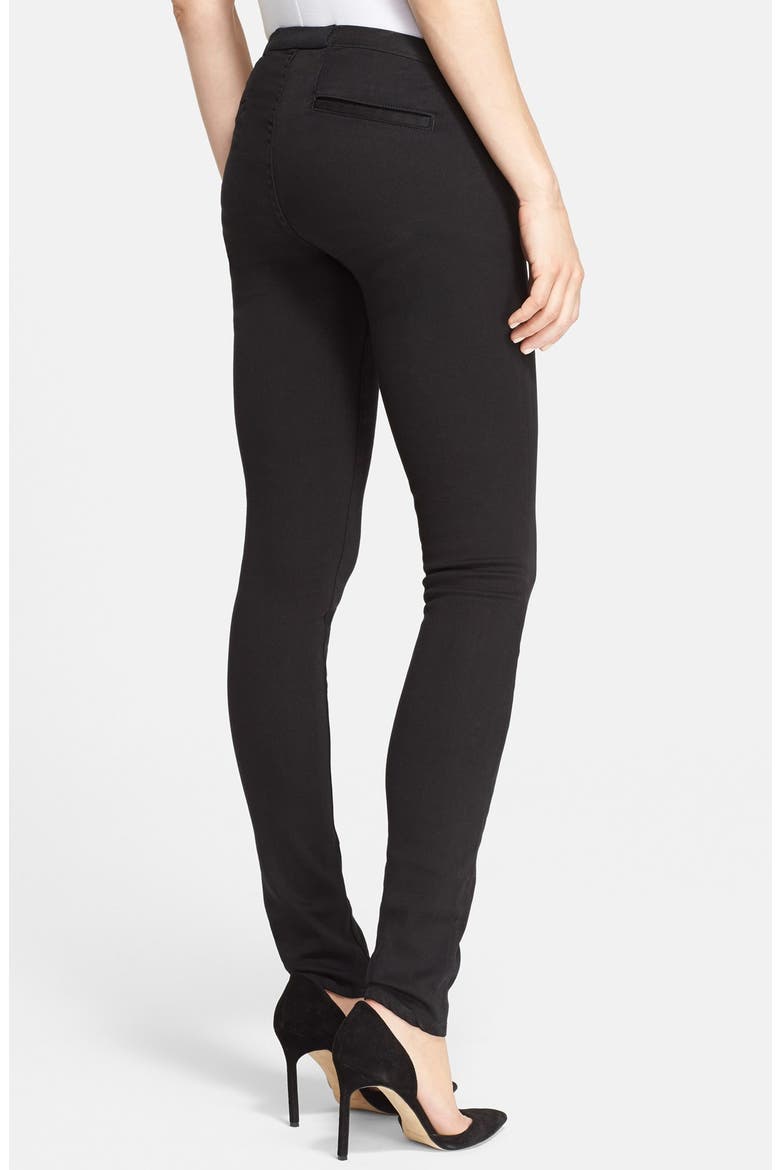 'Halo' Coated Leggings, Alternate, color, BLACK