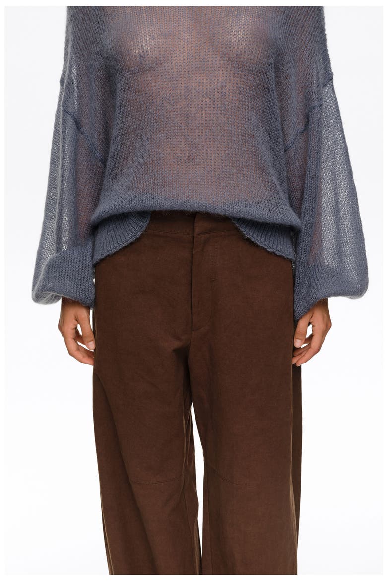 Barrel-Leg Trousers with Adjustable Waist, Alternate, color, OAK