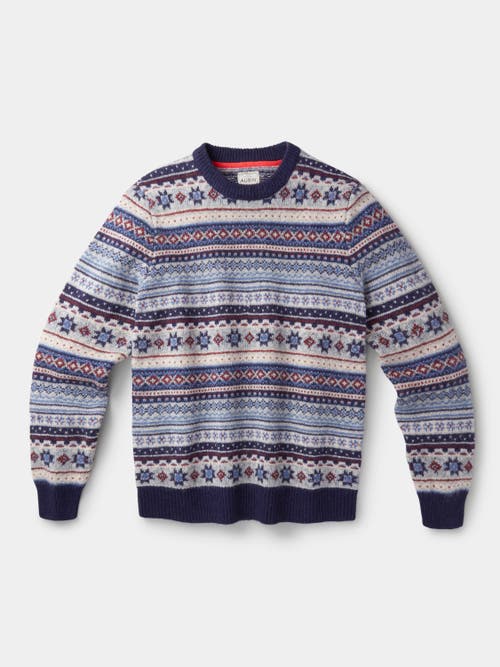 Aubin Fair Isle Crew Neck Wool Sweater