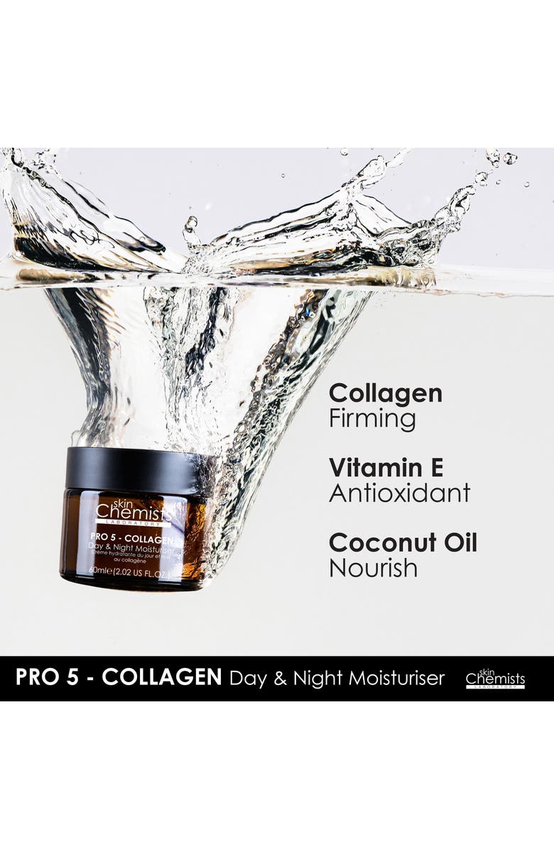 SKINCHEMISTS Pro-5 Collagen Day & Night Moisturiser 60ml x 2 Duo Set, Alternate, color, White