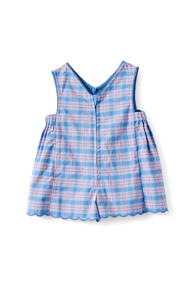 Yasmin Summer Playsuit, Alternate, color, Blue Bonnet Check