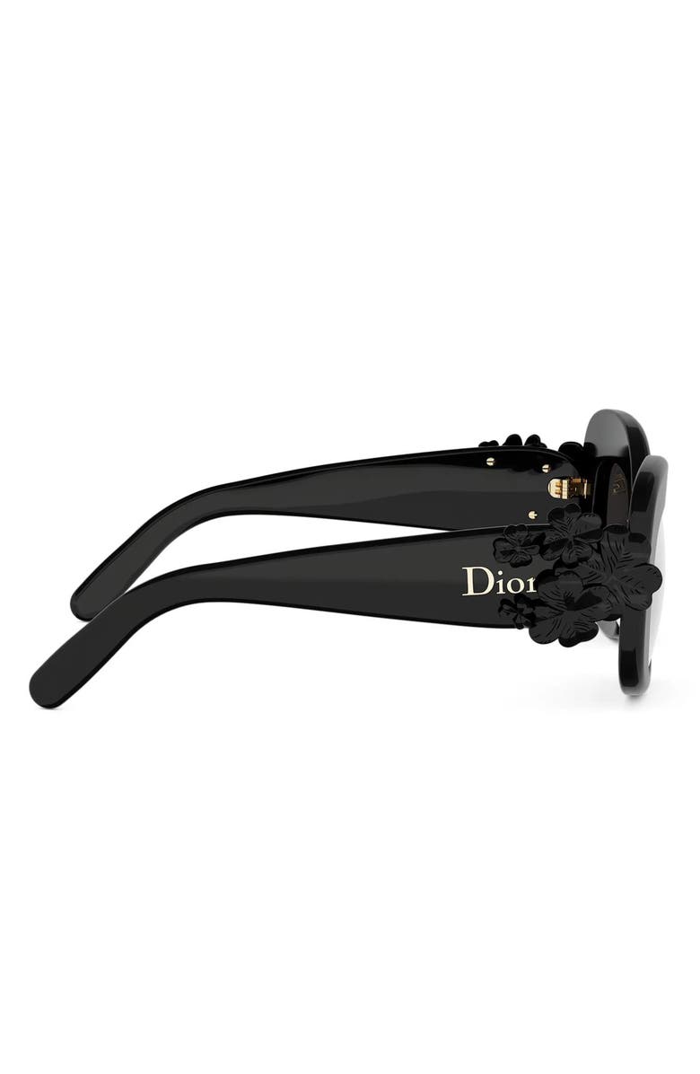 DIOR 'Dior Clover S3I 51mm Gradient Butterfly Sunglasses, Alternate, color, Shiny Black / Gradient Smoke