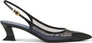 Lanvin Nocturne Slingback In Mesh And Patent Leather