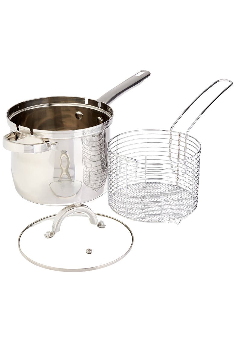 Sangerfield 3 piece Deep Fryer Set, Main, color, Metallic Silver