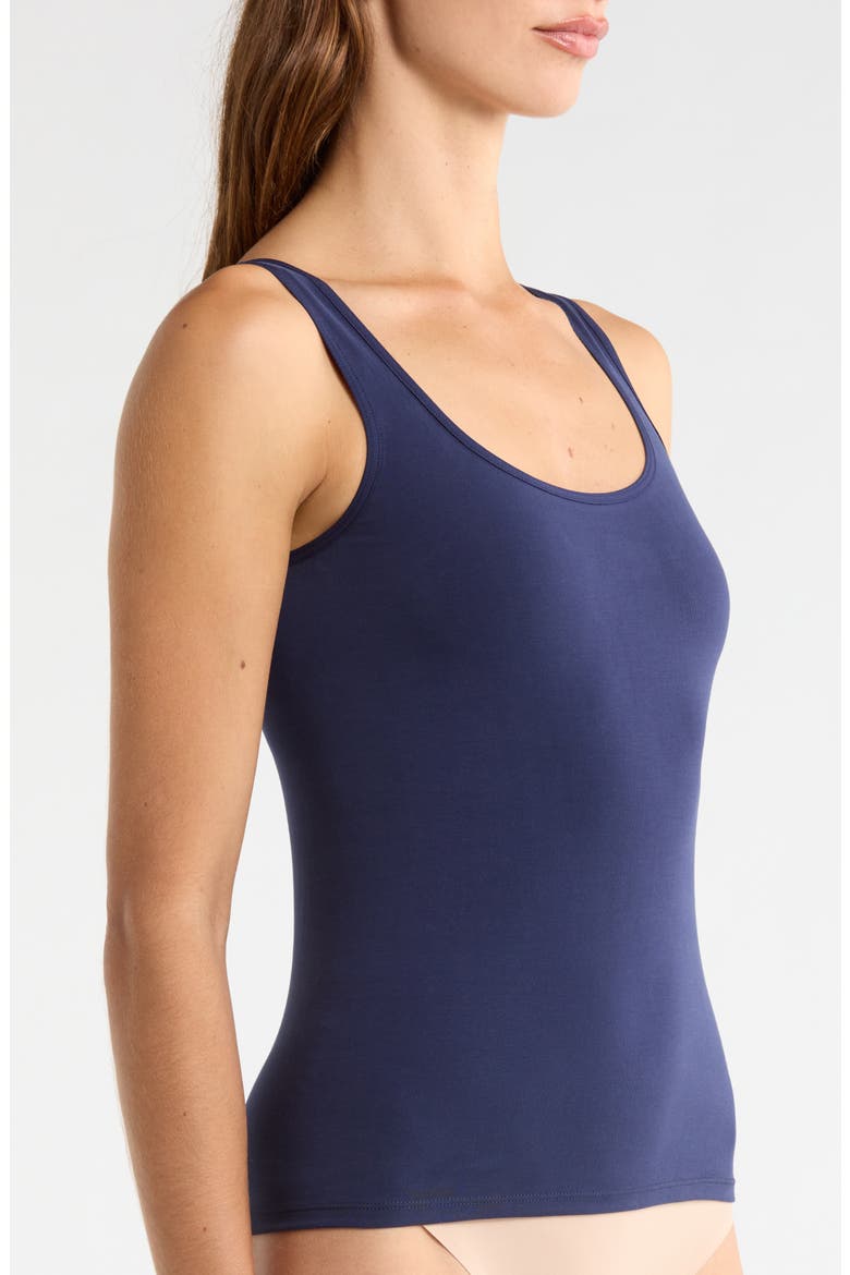 Seamless Cotton Blend Tank, Alternate, color, NAVY PEACOAT