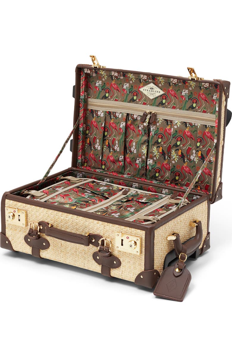 SteamLine Luggage The Explorer 20-Inch Rattan Rolling Carry-On, Alternate, color,