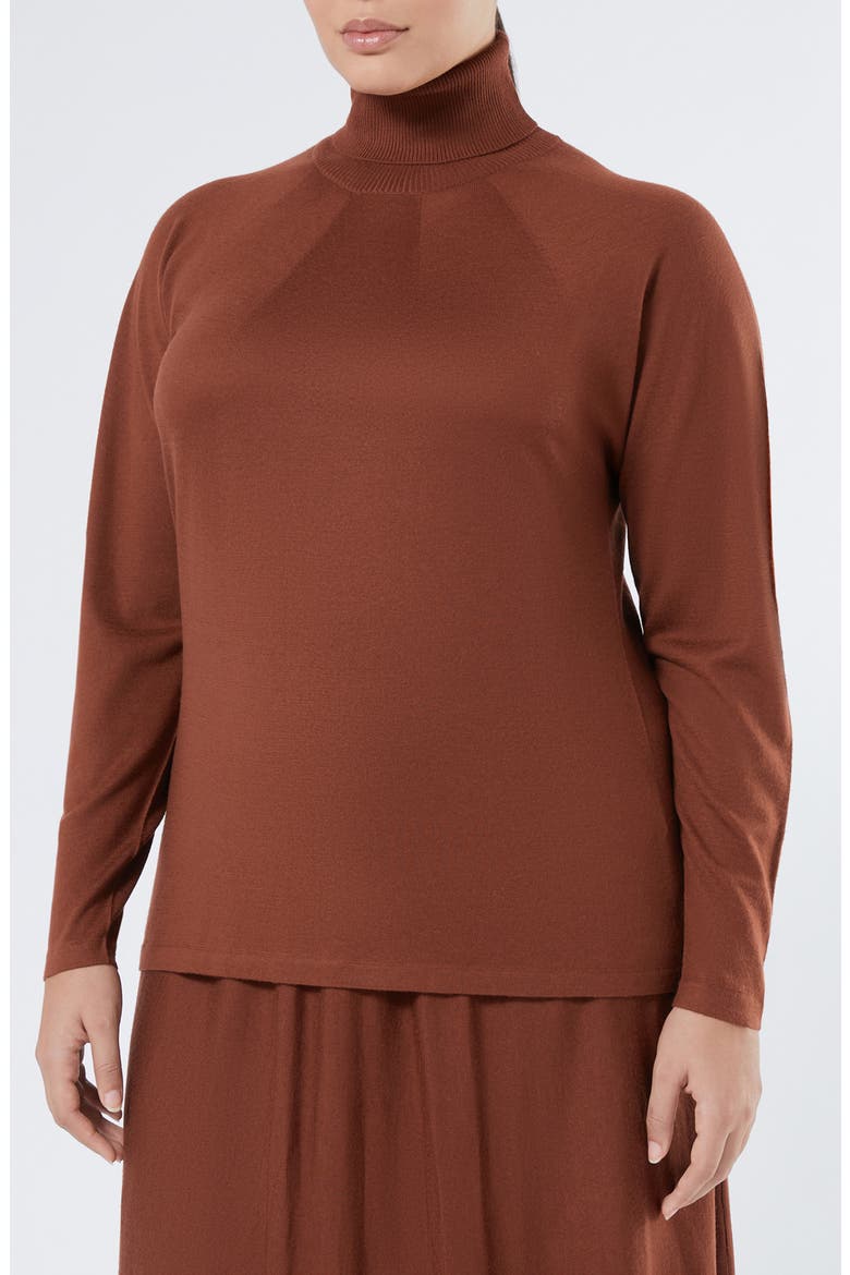 Fatima Turtleneck Virgin Wool & Cashmere Sweater, Main, color, CAMEL