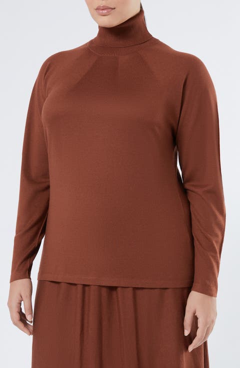 Fatima Turtleneck Virgin Wool & Cashmere Sweater (Plus)