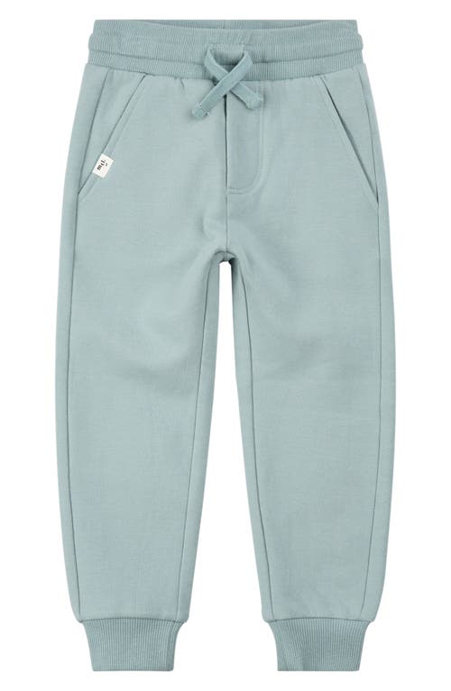 Miles The Label Kids' Slate Blue Fleece Joggers In Green
