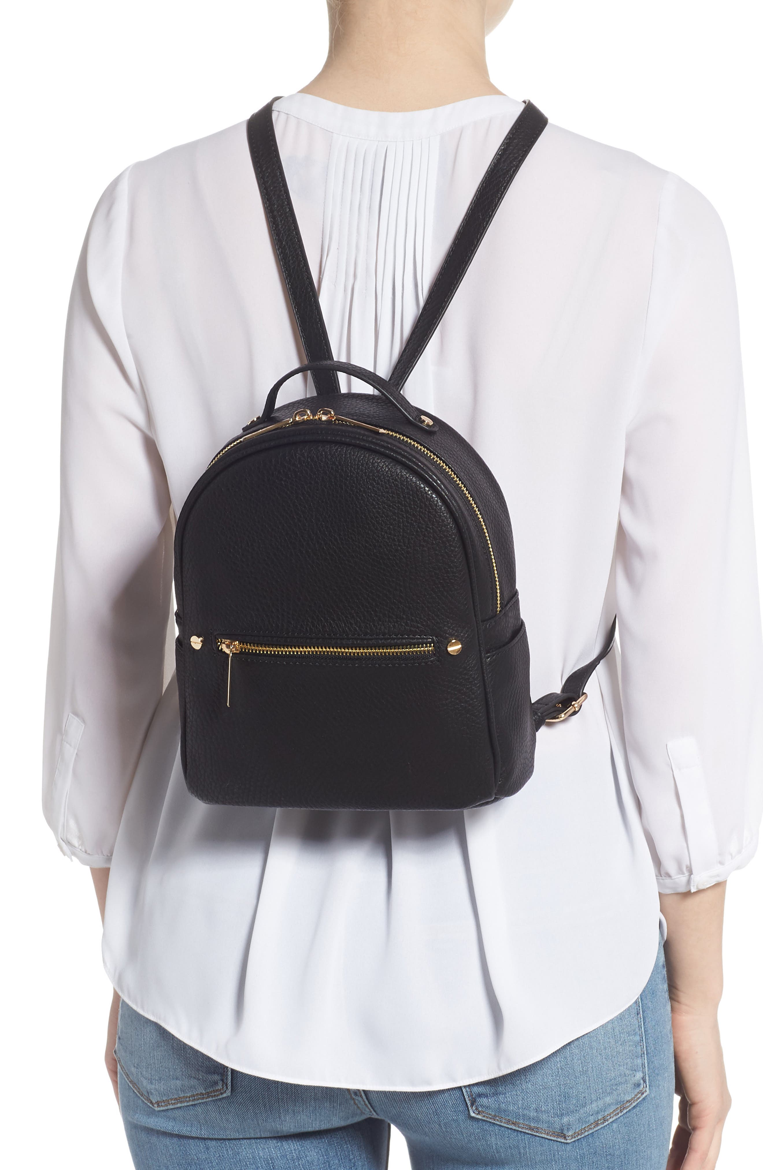 Mali + Lili Hanny Vegan Leather Backpack, Alternate, color, 