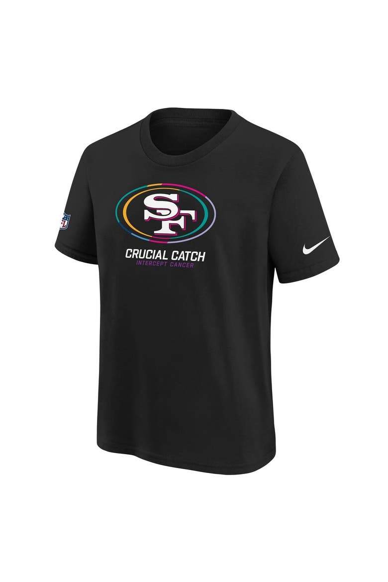 Youth Nike  Black San Francisco 49ers 2024 NFL Crucial Catch T-Shirt, Alternate, color, Black