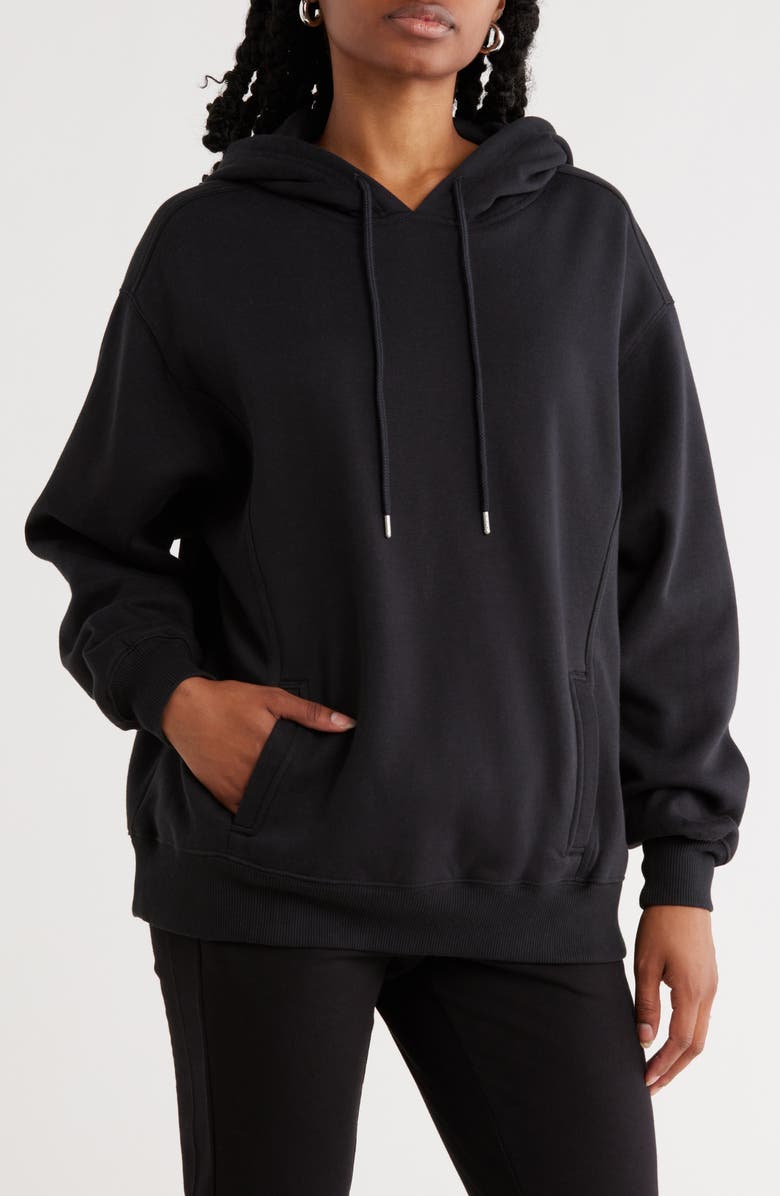 Abound Oversize Fleece Hoodie, Main, color, Black Jet