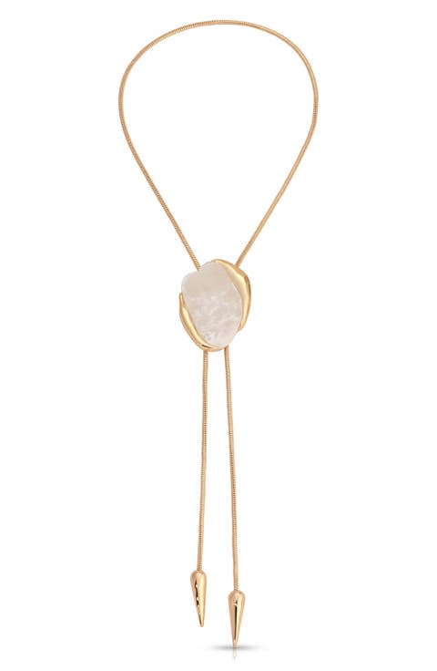 Stone Statement Bolo Necklace