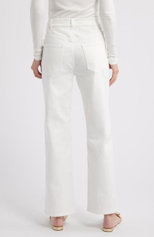 Kobi Halperin June Goldtone Trim Denim Jeans In White