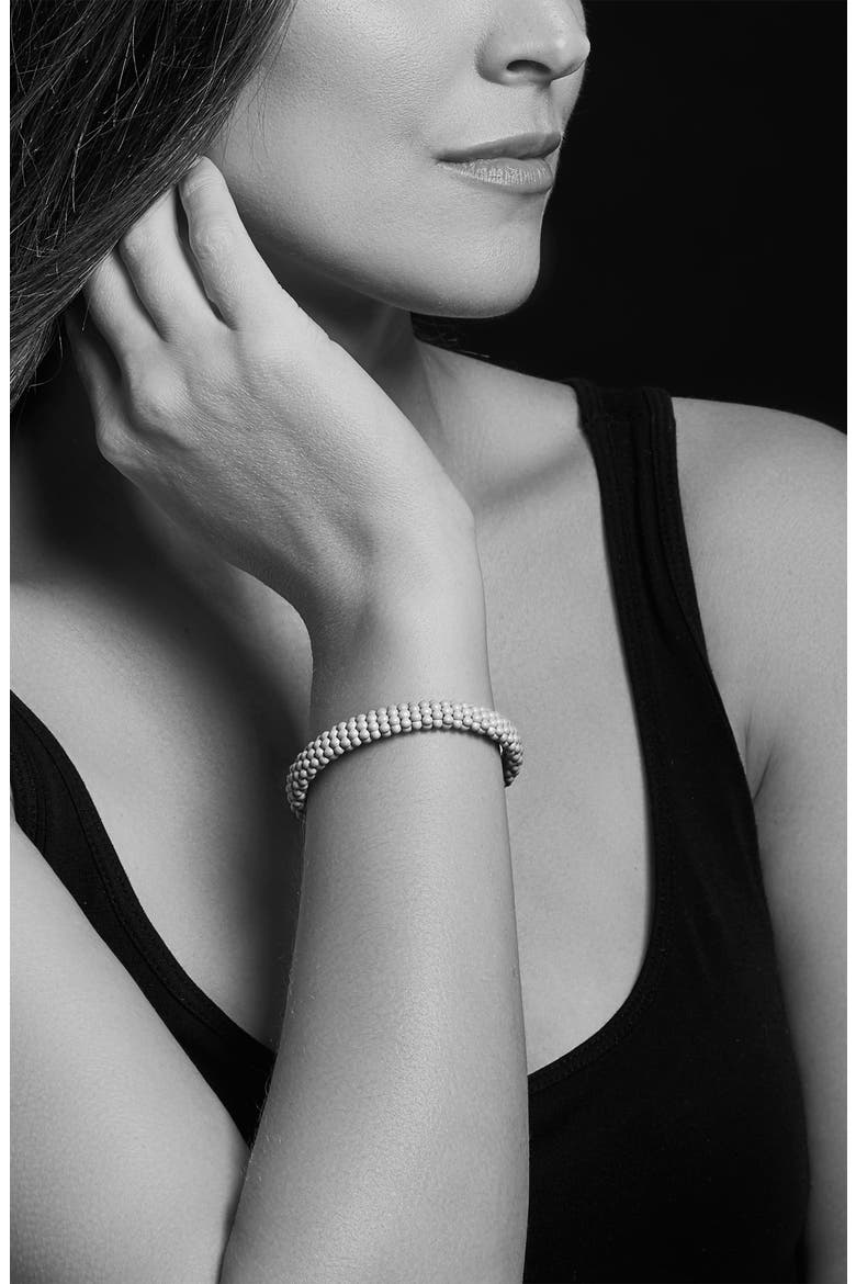 Blue Caviar Ceramic Rope Bracelet, Alternate, color, SILVER/ BLUE