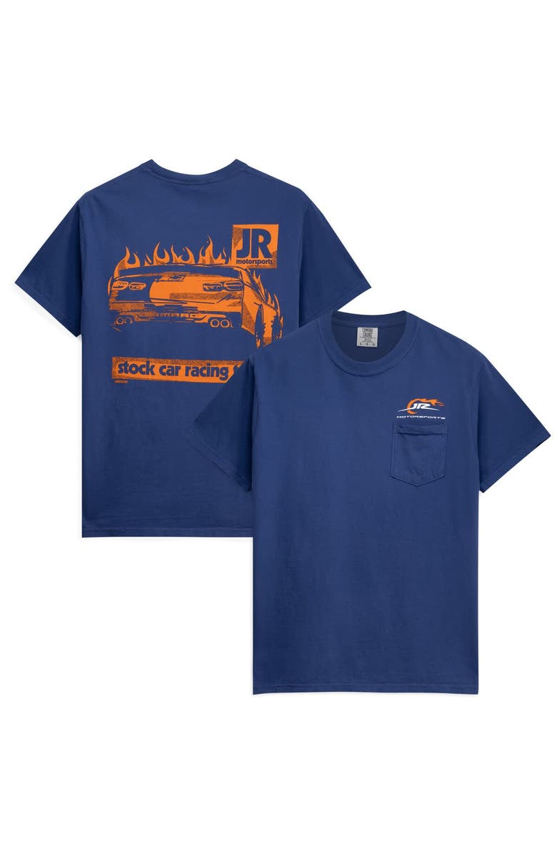 JR MOTORSPORTS OFFICIAL TEAM APPAREL Men's Navy JR Motorsports Stock Car Racing Team Pocket Heavyweight T-Shirt, Main, color, Navy