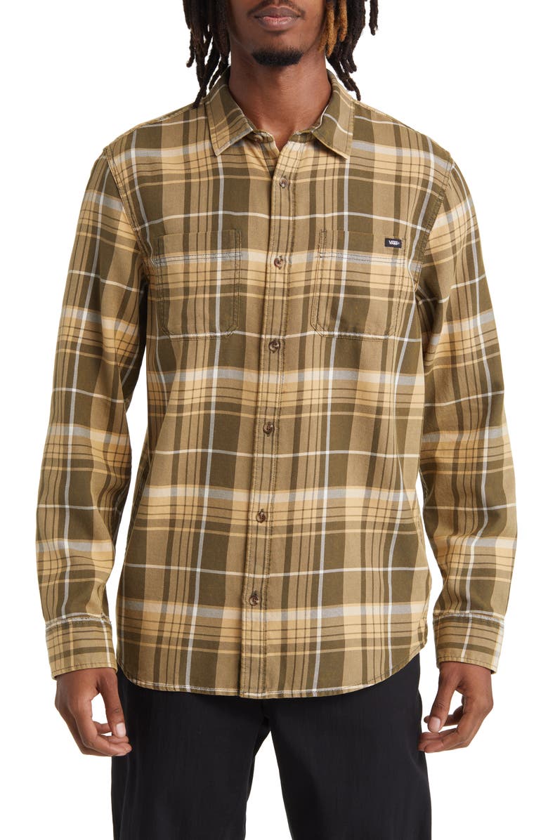 Vans Peddington Plaid Button-Up Shirt, Main, color, 