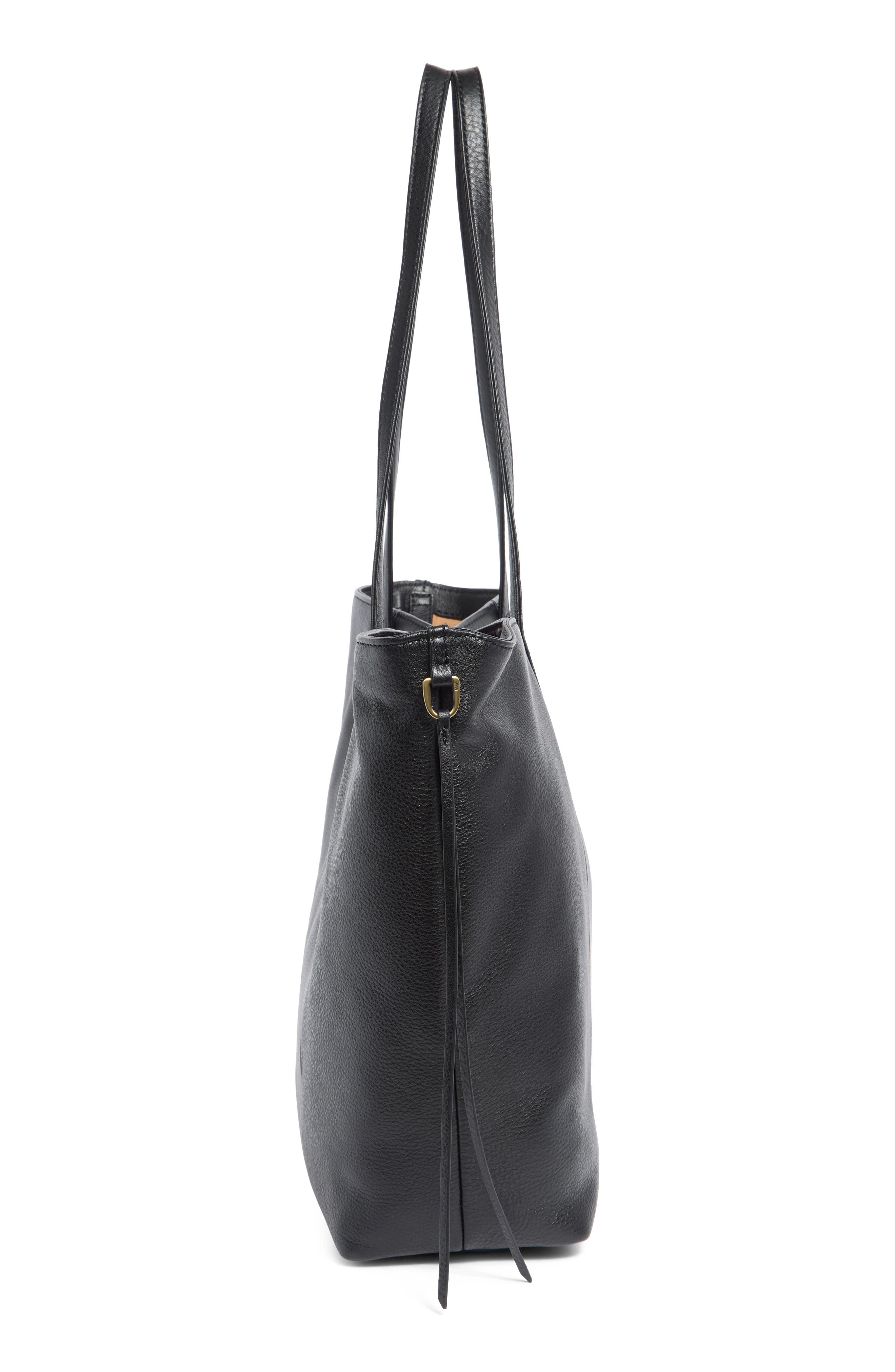 HOBO Medium Kingston Leather Tote, Alternate, color, Black
