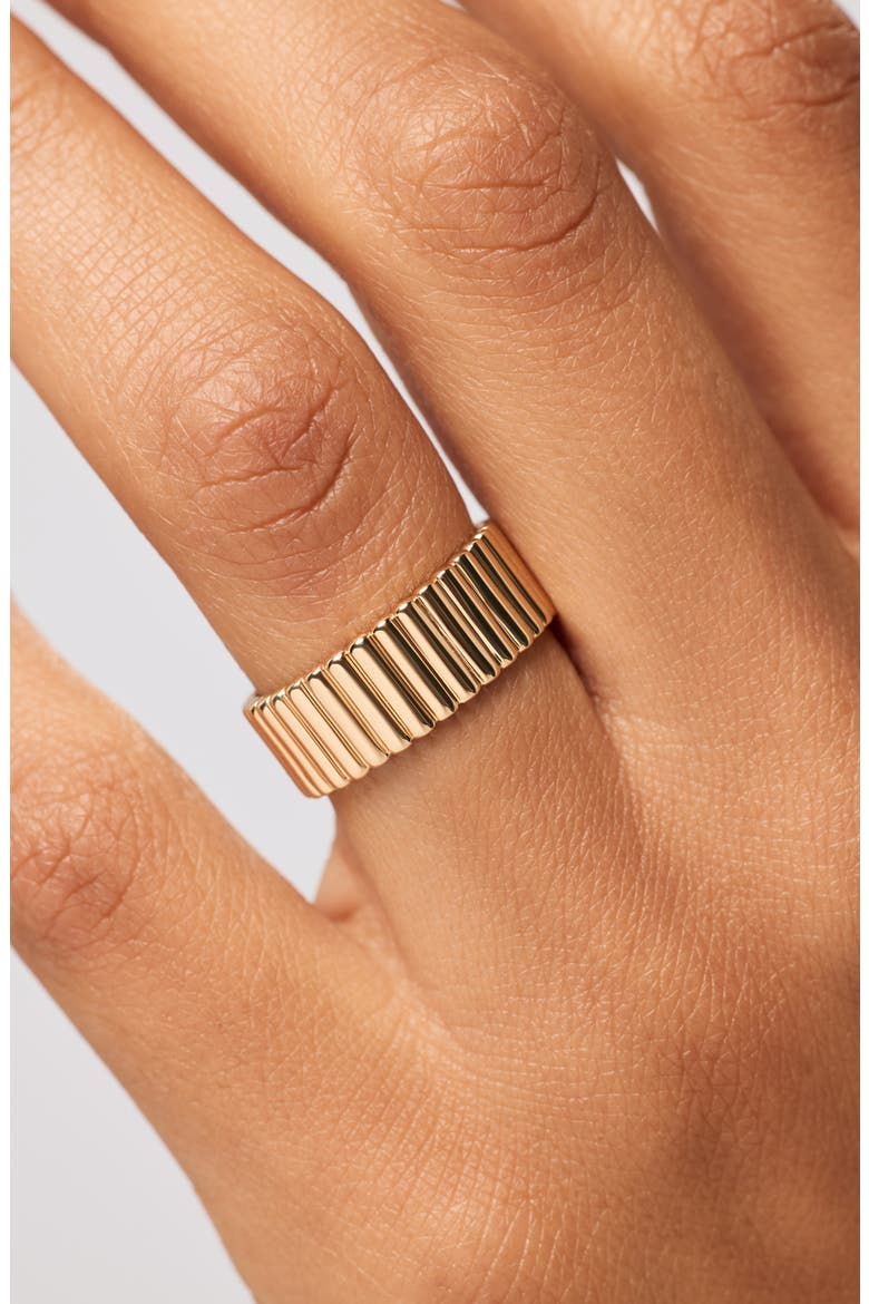 Solid Yellow Gold - Galaxy Ring Wide, Alternate, color, Gold